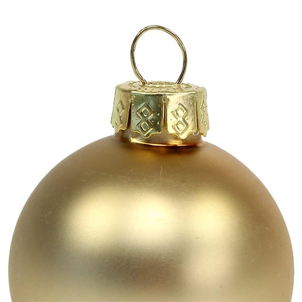 Weihnachtskugeln 4cm Gold Glas glänzend/matt 24er Pack Christbaumschmuck Deko