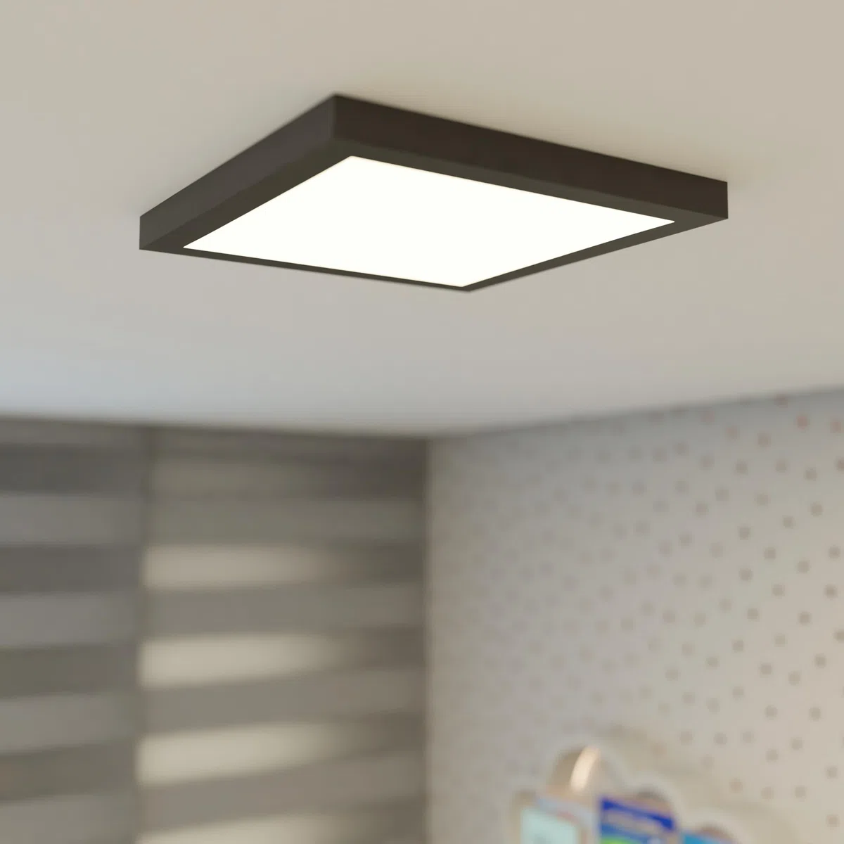 LED Aufbauleuchte Lumina Deckenlampe Flur Warmweiß Deckenleuchte für Schlafzimmer/Wohnzimmer eckig LED-Panel Kinderzimmer IP20 (Weiß, 600x600mm)
