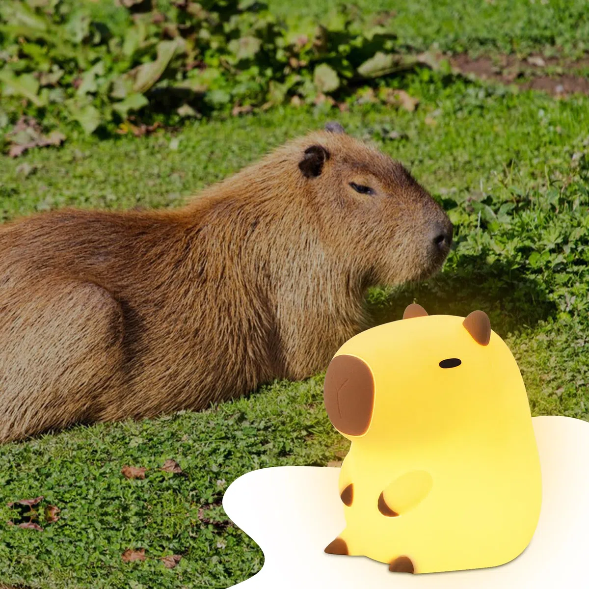YuanDian Capybara Nachtlicht, Süßes Capybara Lampe mit Touch-Steuerung, Dimmbar und Wiederaufladbar, für Kinderzimmer, Nachttischlampe für Frauen, Teenager, Mädchen, Babies