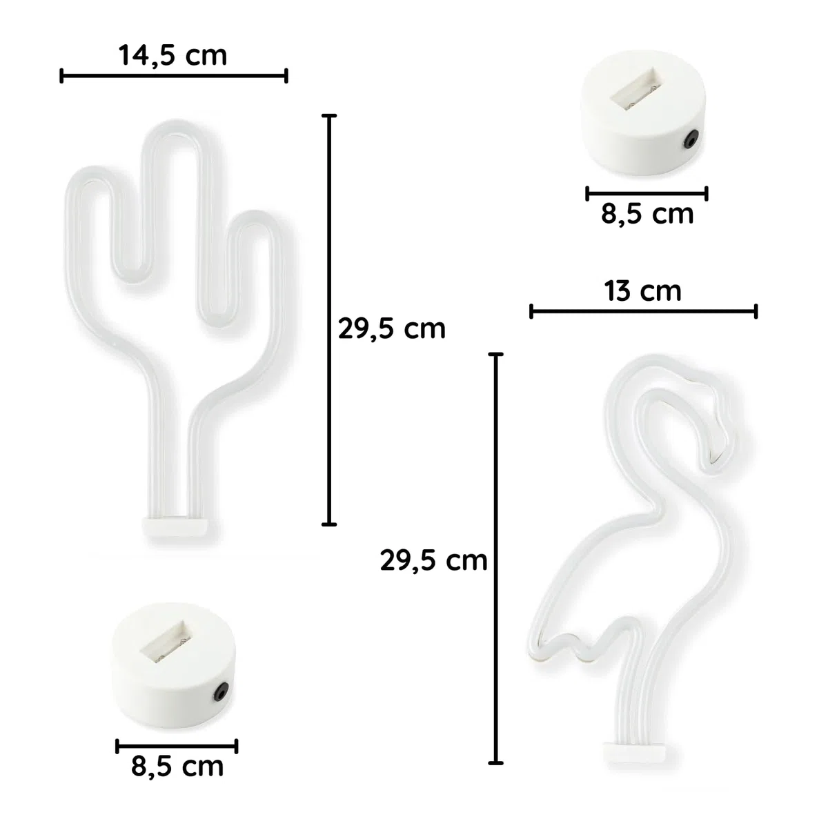 2er-Pack Kaktus und Flamingo - LED Lampe Neon Schild Wand Deko Gaming Zimmer, Neon Sign Kinder Gamer, Neon Schilder Light Room, Neonlicht Led Zimmerdeko, Bar. USB oder batteriebetrieben