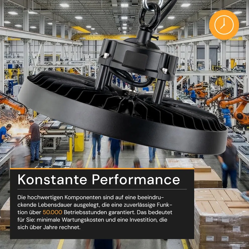 4 Stück LED Hallenstrahler 200W 34000lm, 5000K Neutralweiß
