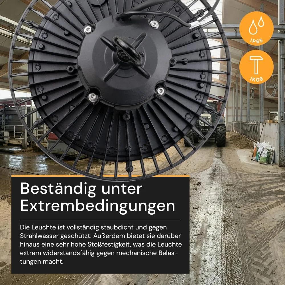 4 Stück LED Hallenstrahler 200W 34000lm, 5000K Neutralweiß