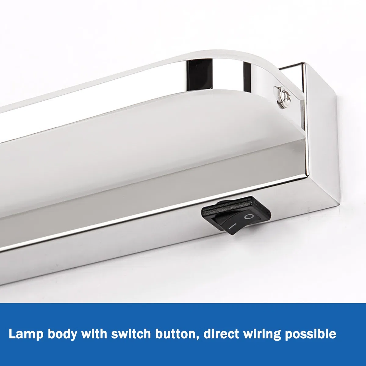 Spiegelleuchte Badleuchte, Badlampe Wand Edelstahl, Spiegellampe Bad 42cm 9W Für Die, Led Lampe 230V Naturweiß 4000K Wandlampe Badezimmer IP44 Wasserdicht (Neutralweiß)
