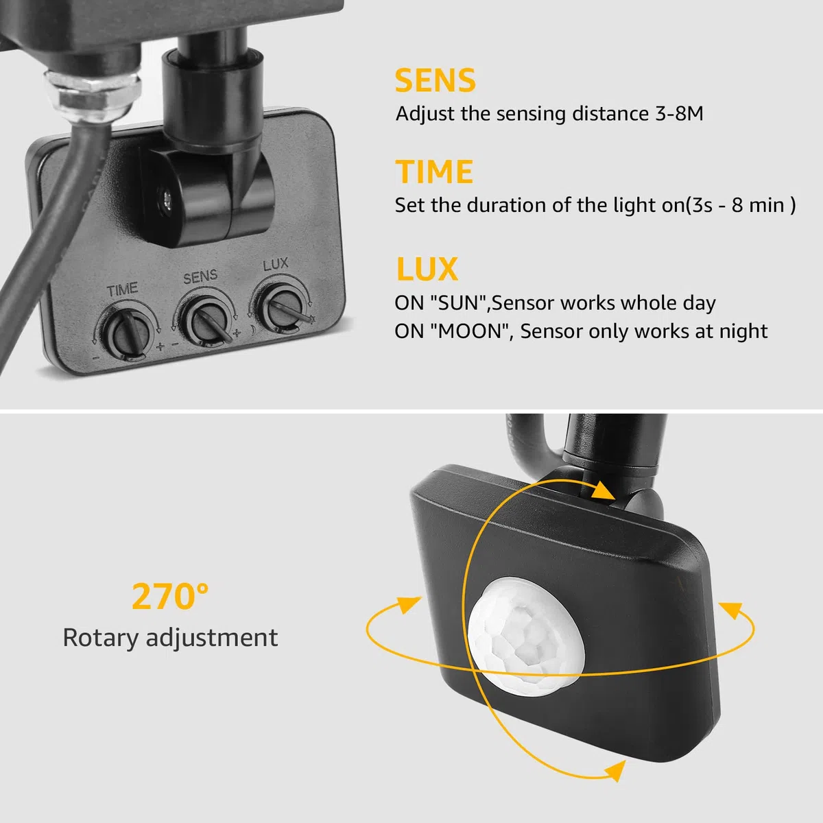 Lepro 20W LED Strahler mit Bewegungsmelder Außen, 2000LM Außenstrahler 5000K Kaltweiß Superhell Scheinwerfer, IP65 Wasserdicht Fluter, Ideale Aussenleuchte für Garten, Innenhöfe, Garage, Haus, Hotel