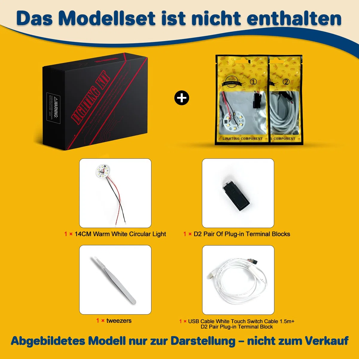 LocoLee Beleuchtungsset kompatibel zu Lego 21357 Pixar Luxo Jr (KEIN Lego-Set) Sonderanfertigung, Touchschalter, dekorative Ausführung, Beleuchtungsset