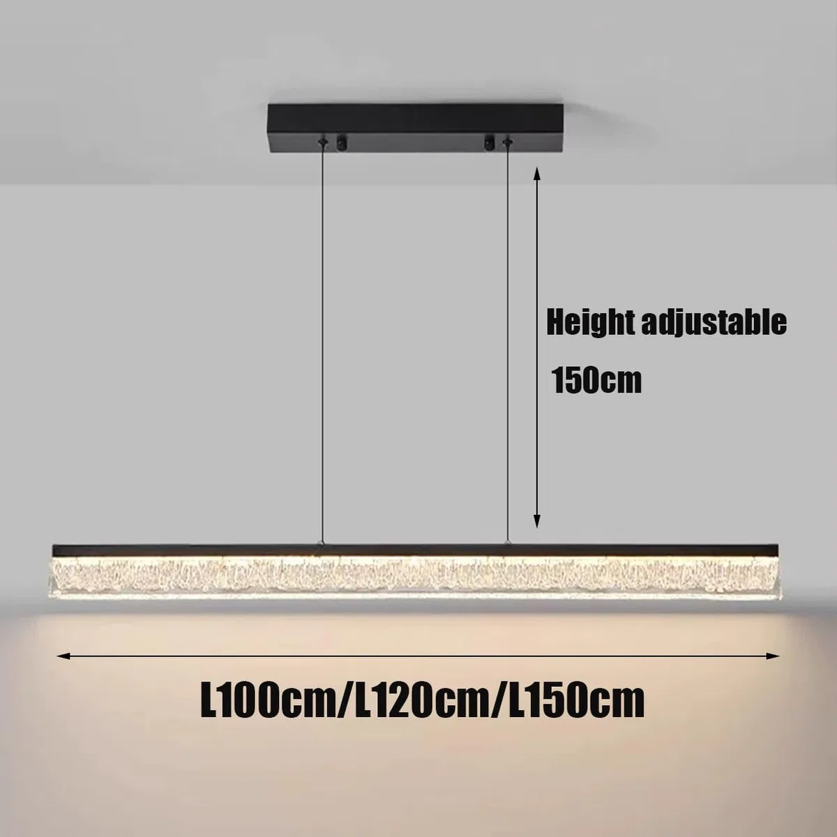 Bellastein LED Pendelleuchte Esszimmer Dimmbar Moderne Hängelampe Esstisch Linear design hängeleuchte mit Fernbedienung Pendellampe Höhenverstellbar für Kücheninsel Esstischlampe Büro Lampen (L120cm)