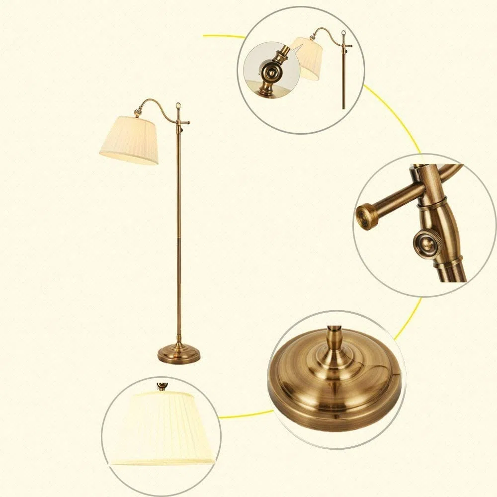 ACMHNC Stehlampe Wohnzimmer, Vintage Stehleuchte Mit Fernbedienung, E27 Standleuchte Dimmbar für Schlafzimmer,Büro,Leseleuchte Bodenlampe,Timer