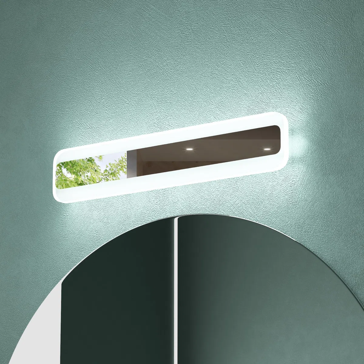 Mai & Mai Spiegelleuchte 40cm 3000K-6000K LED Badezimmer Lampe, 3 Farben Dimmbar Spiegellampe Schminkleuchte Chrom 14W LumaRay