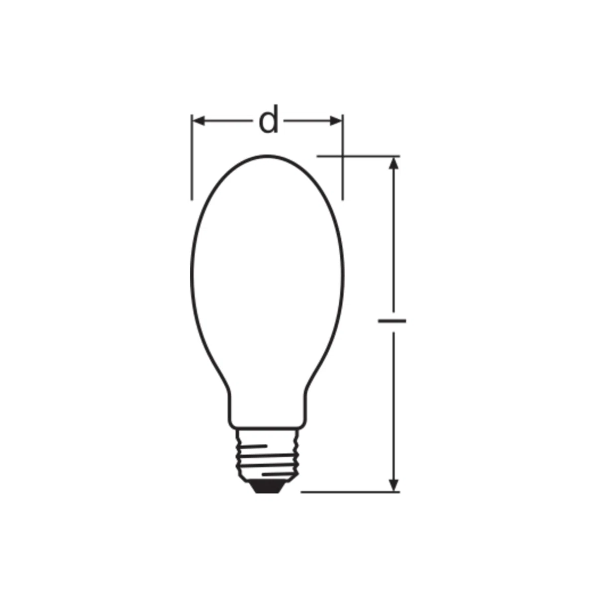 OSRAM Natrium-Hochdruckentladungslampe VIALOX NAV-E Plug-in, HD Natrium offene/geschlossene Leuchten, NAV-E 68W E27, 1 Stück