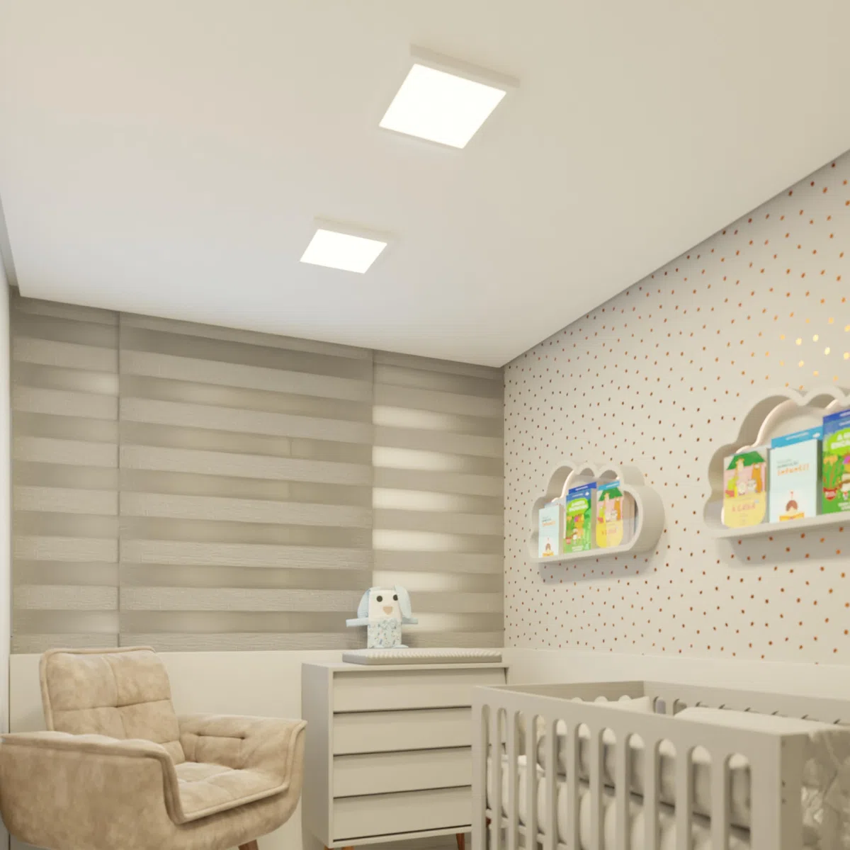 LED Aufbauleuchte Lumina Deckenlampe Flur Warmweiß Deckenleuchte für Schlafzimmer/Wohnzimmer eckig LED-Panel Kinderzimmer IP20 (Weiß, 600x600mm)