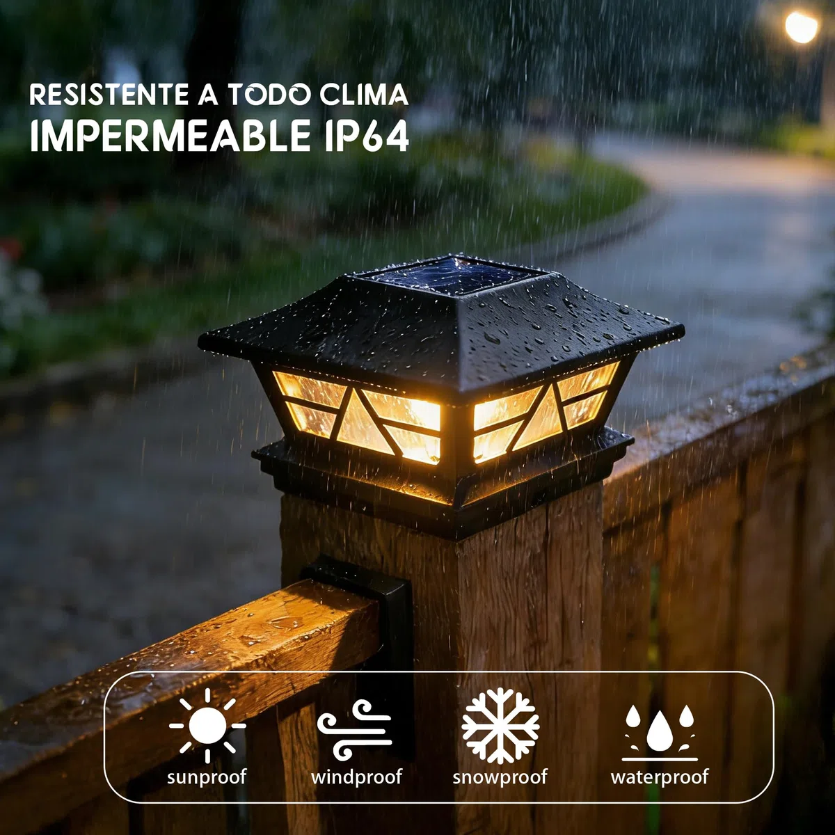 TW SHINE Solar-Zaunpfostenleuchten für den Außenbereich, 2 Modi, wasserdicht, warmweiß/kaltweiß, für Hof, Garten, Veranda, Terrasse, Dekoration, für 4 x 4, 5 x 5, 6 x 6 Holzpfosten, 6 Stück