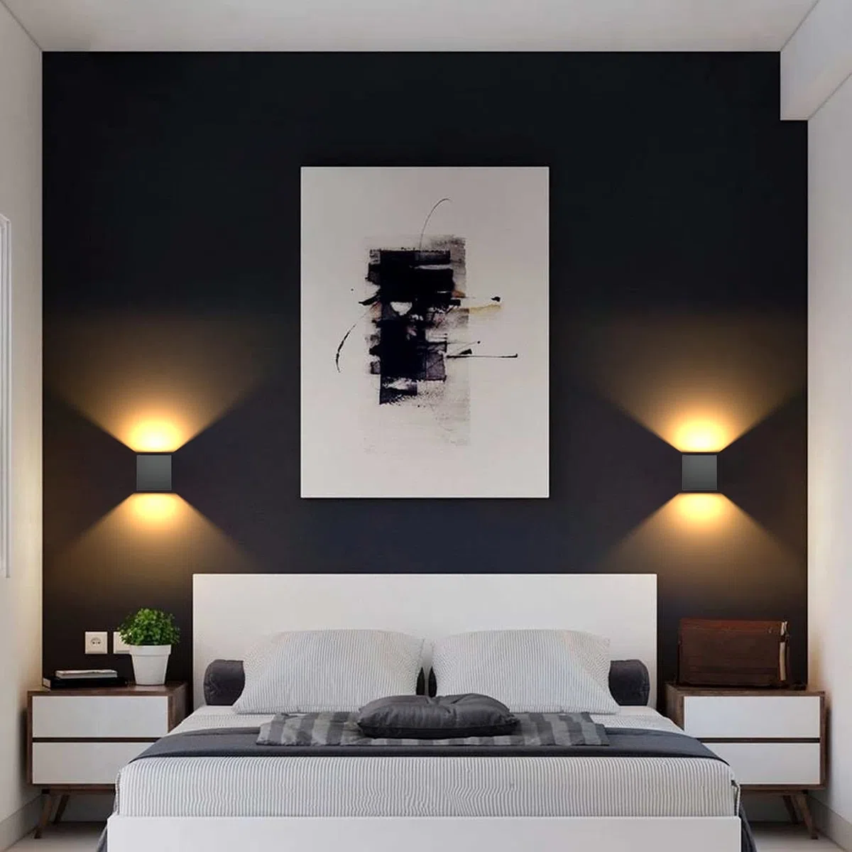 K-Bright 8PCS Außenlampe Auf und ab Einstellbarer Lichtstrahl, Dunkelgrau