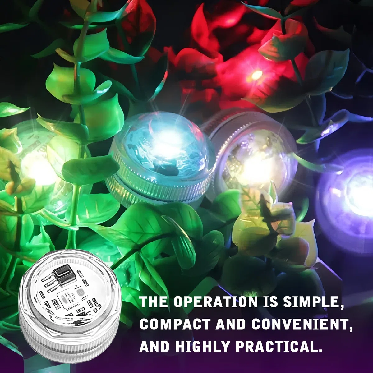 10 Stück Mini Unterwasser Licht mit Fernbedienung, RGB Mehrfarbige Mini tauchbare LED Lichter mit 13 Farben, Wasserdicht IP68 Tauchbare LED-Lichter für Aquarien, Whirlpool, Party, Hochzeitsdekoration