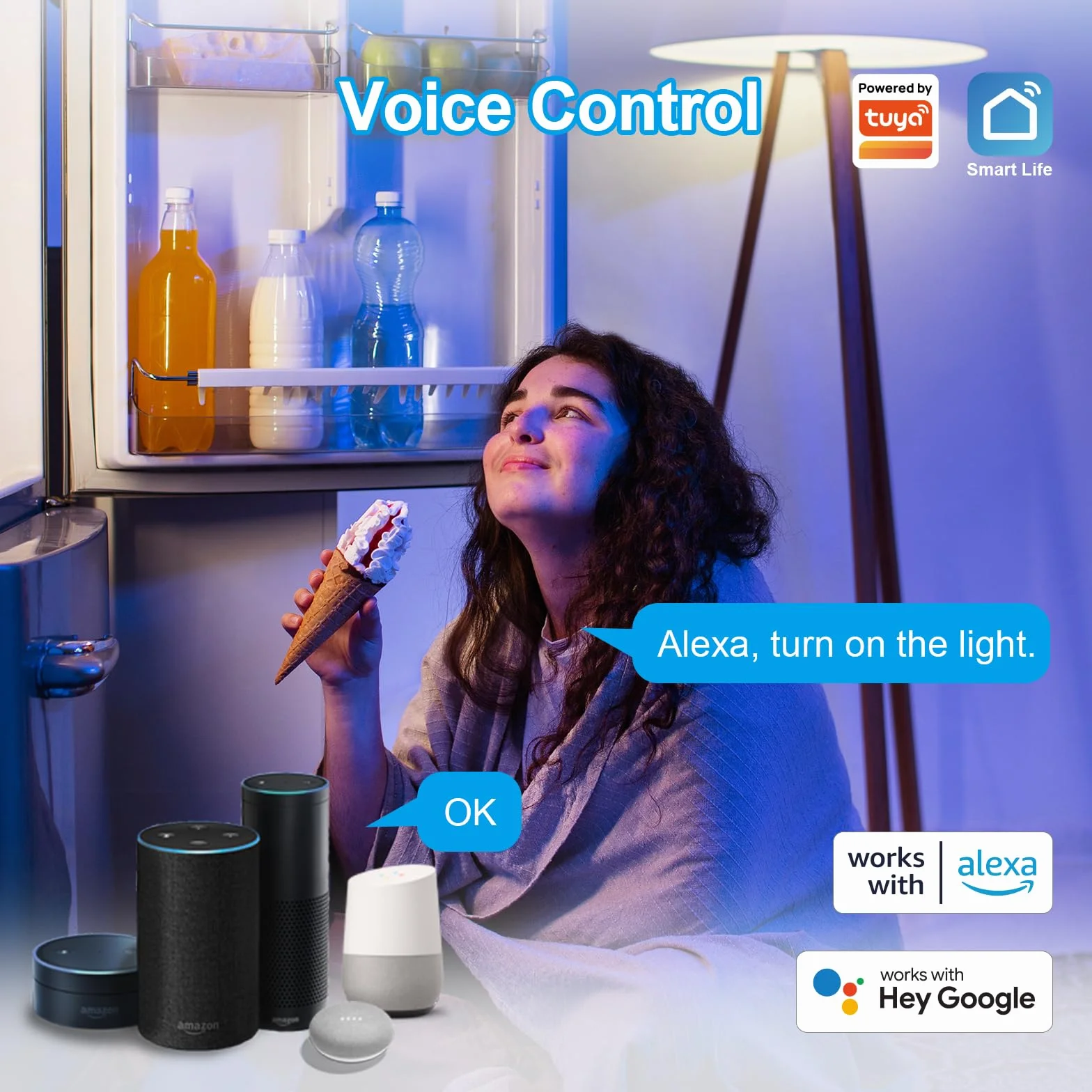 ANTELA Alexa Glühbirne E27 G45 5W 470LM Smart WLAN LED RGB Dimmbare Birne Lampe, App Steuern Kompatibel mit Google Home, Warmweiß (2700K) Kaltweiß (6500K) Licht, 2PCs
