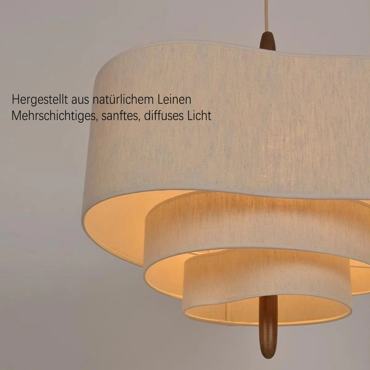 NVKE Wabi-Sabi-Hängelampe Moderne Pendelleuchte Für Esszimmer E27 Verstellbares Hängeleuchte Kabel Leinenschirm Hängendes Licht Für Schlafzimmer Wohnzimmer Flur Küche Lampe(45CM)