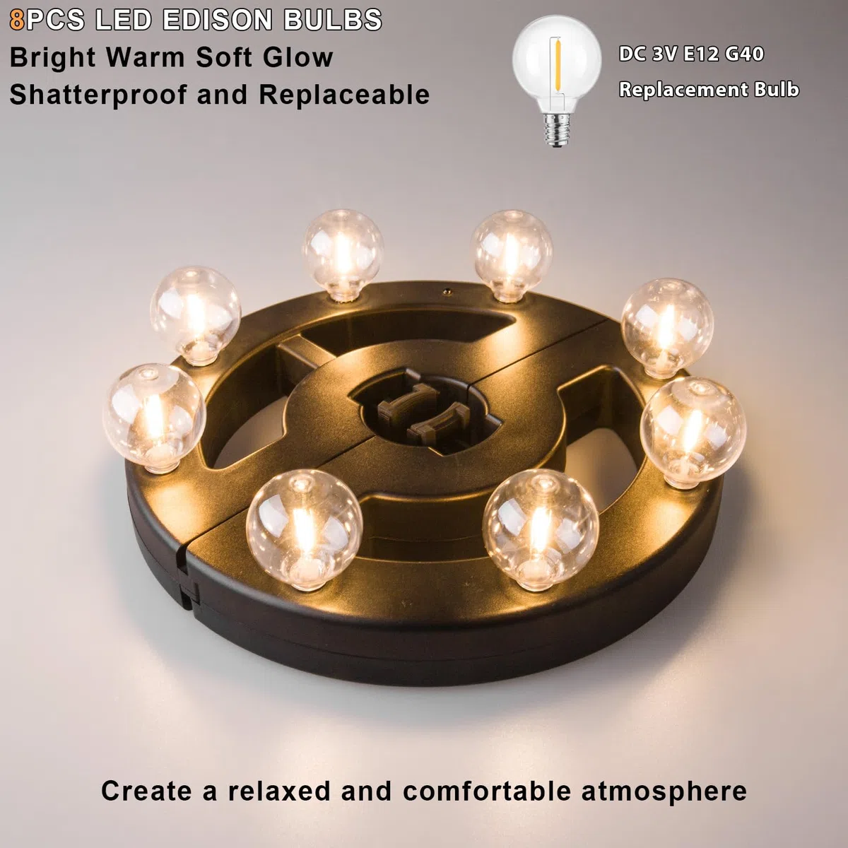 Regenschirm-Lichter für den Außenbereich, Terrasse, wiederaufladbar, kabellos, 8 LED-Lampen
