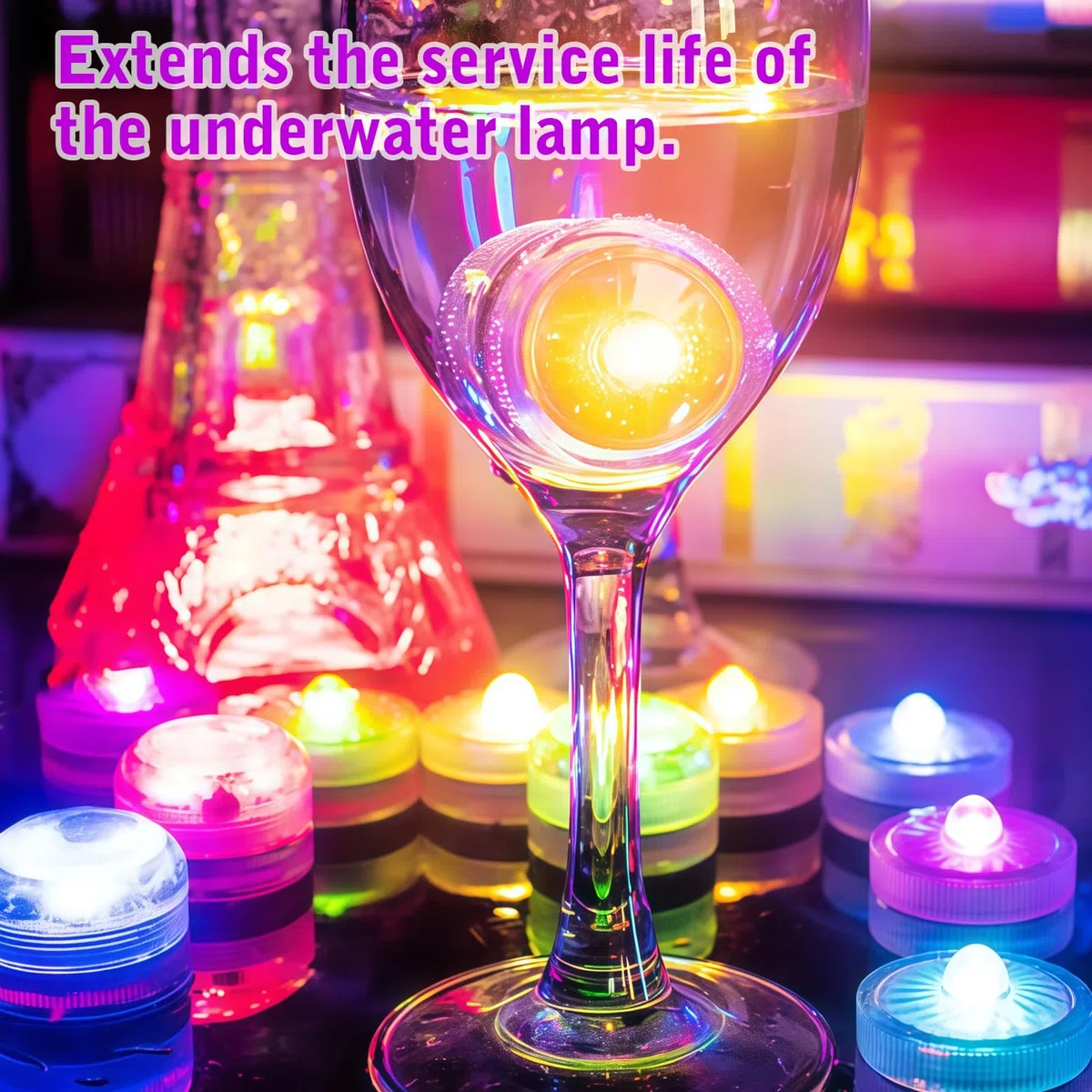 10 Stück Mini Unterwasser Licht mit Fernbedienung, RGB Mehrfarbige Mini tauchbare LED Lichter mit 13 Farben, Wasserdicht IP68 Tauchbare LED-Lichter für Aquarien, Whirlpool, Party, Hochzeitsdekoration