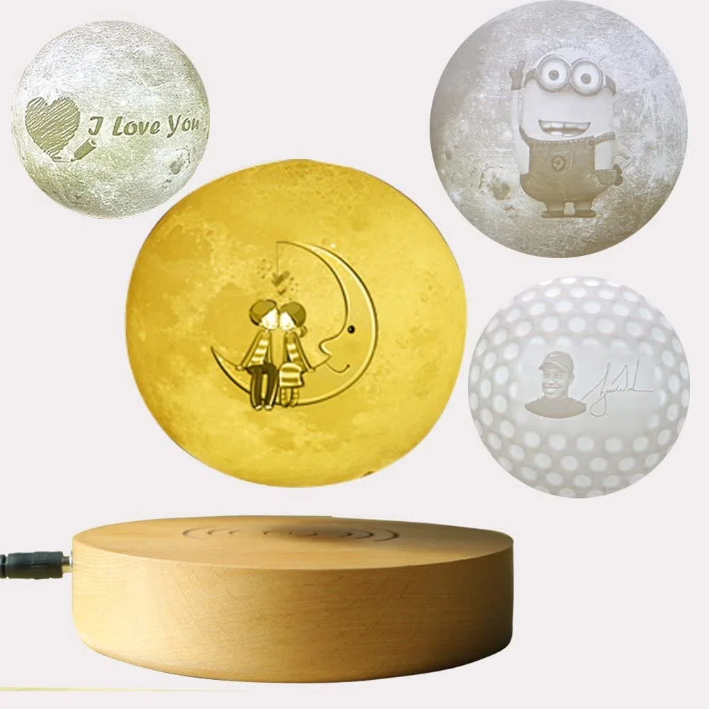 Customized Levitating Moon Lamp, 3D-Druck schwebenden Mond Licht, für einzigartige Geschenke, Raumdekoration, Nachtlicht, Büro Schreibtisch Tech Spielzeug