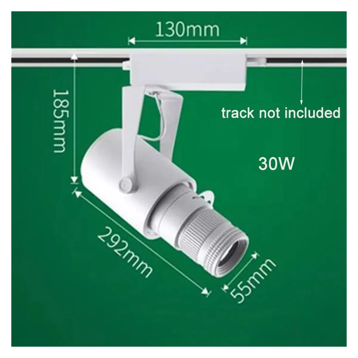 Bühnenscheinwerfer, Zoom-Scheinwerfer for Theaterbühnen, LED-Logo-Projektor-Schienenlichter, industrielle Gobo-Lichter for Firmenrestaurants, Ladenhochzeiten(White track 30W,4000K Cold)