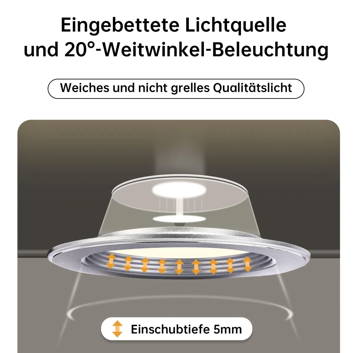 ACELIFE LED Einbaustrahler 230V Dimmbar, 7W Spot Einbauleuchten Deckenspots,Warmweiß 3000K Neutralweiß 4500K Kaltweiß 6000K Ultra Flach Deckenleuchte für Badezimmer Wohnzimmer, 6er Set