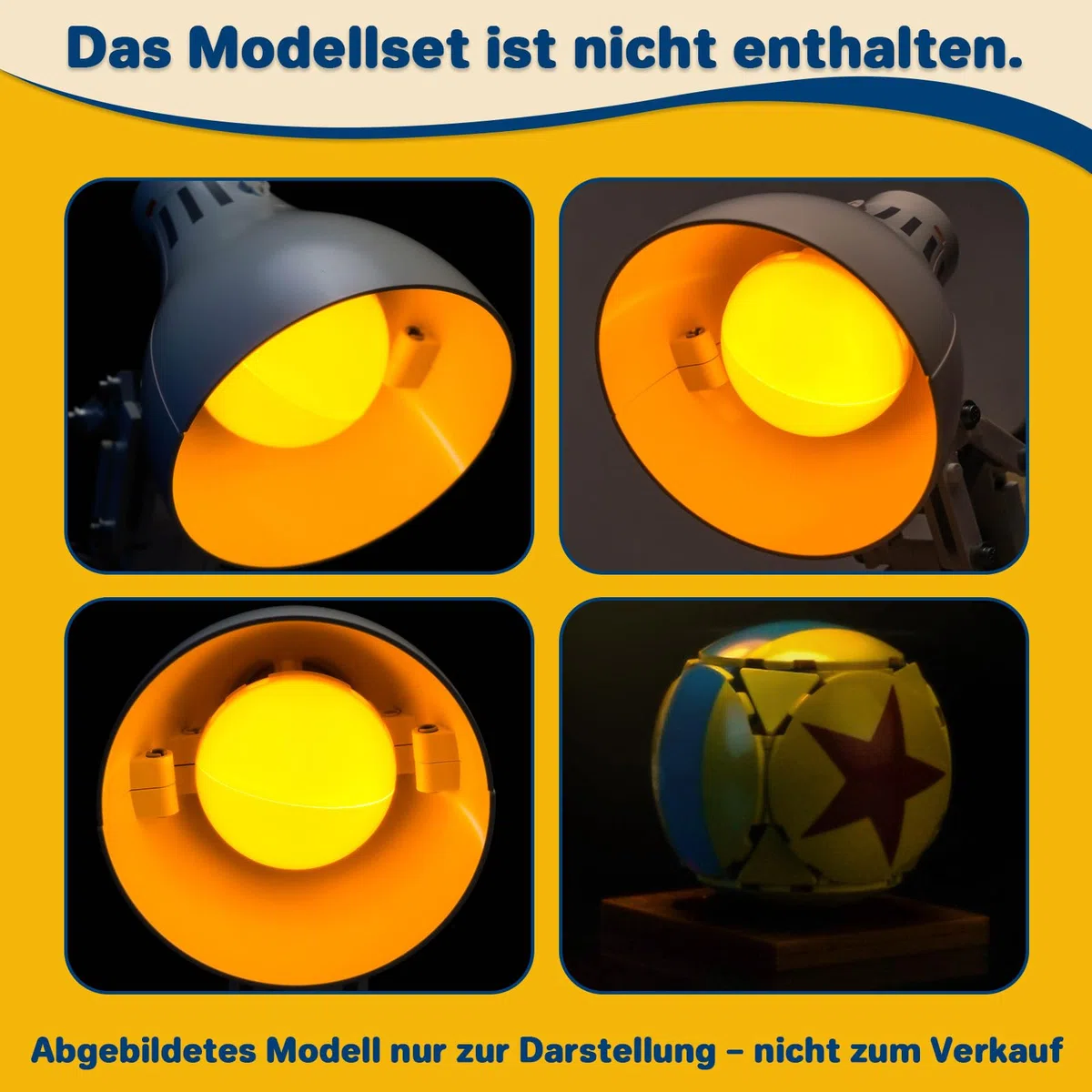 LocoLee Beleuchtungsset kompatibel zu Lego 21357 Pixar Luxo Jr (KEIN Lego-Set) Sonderanfertigung, Touchschalter, dekorative Ausführung, Beleuchtungsset
