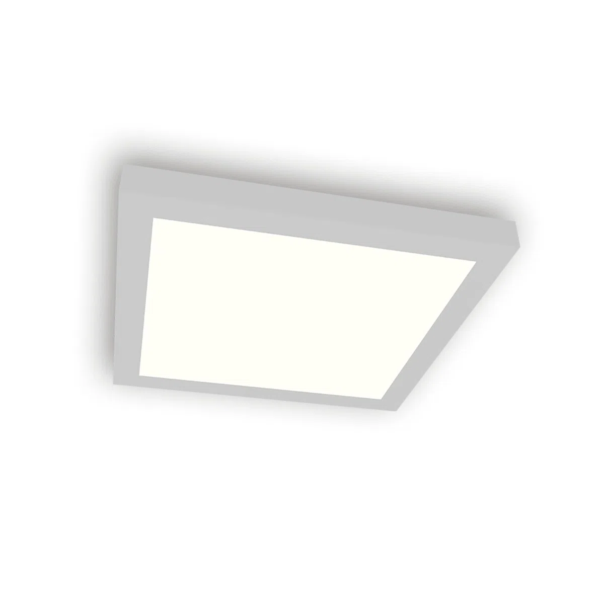LED Aufbauleuchte Lumina Deckenlampe Flur Warmweiß Deckenleuchte für Schlafzimmer/Wohnzimmer eckig LED-Panel Kinderzimmer IP20 (Weiß, 600x600mm)