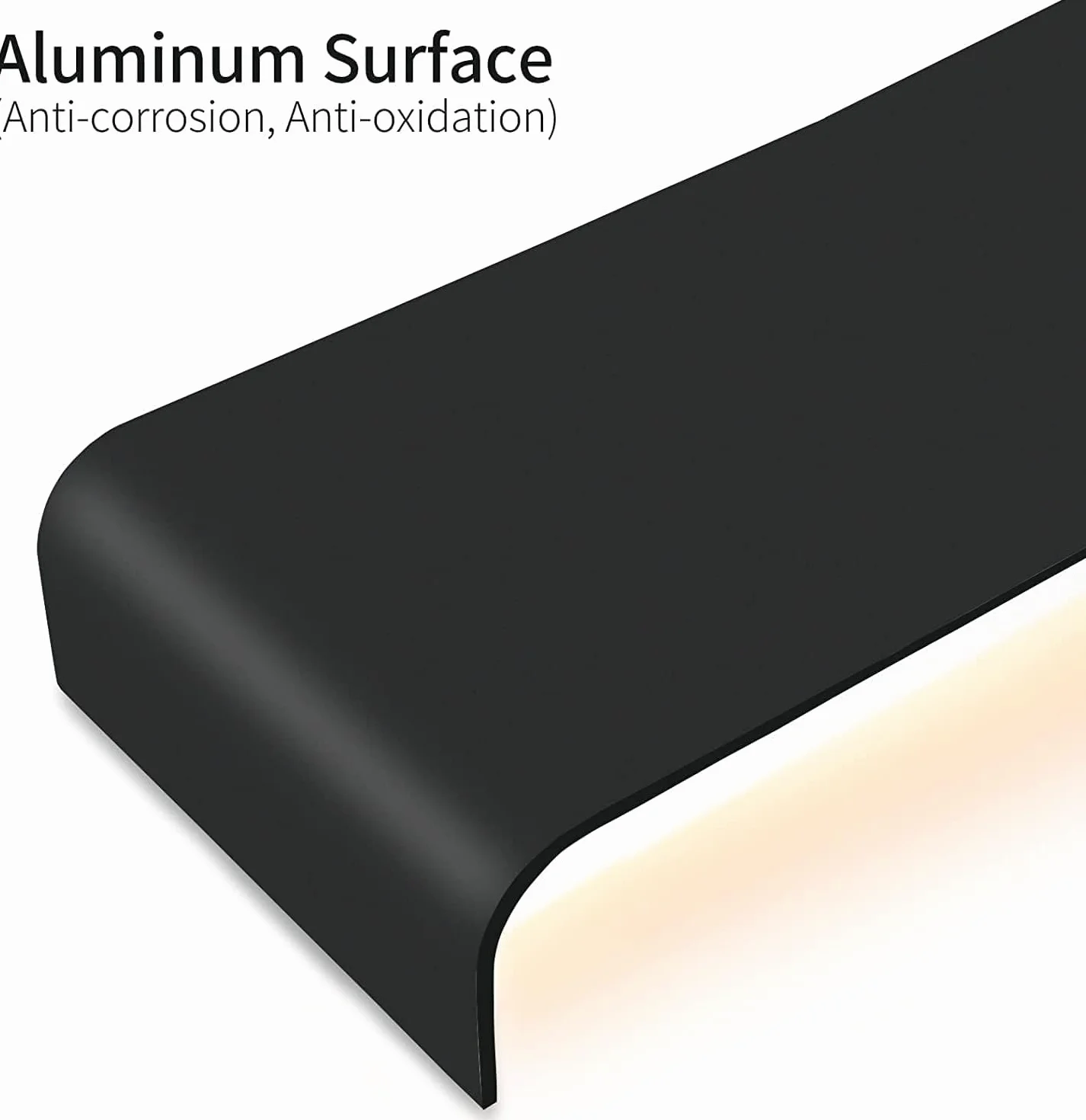 Lureshine Wandleuchte Innen 16W 40cm Up and Down Wandleuchte Aluminium Dekoration/Moderne Wandlampe Warmweiß 3000k Wandleuchten für Wohnzimmer|Schlafzimmer|Korridor|Treppenhau(Schwarz)