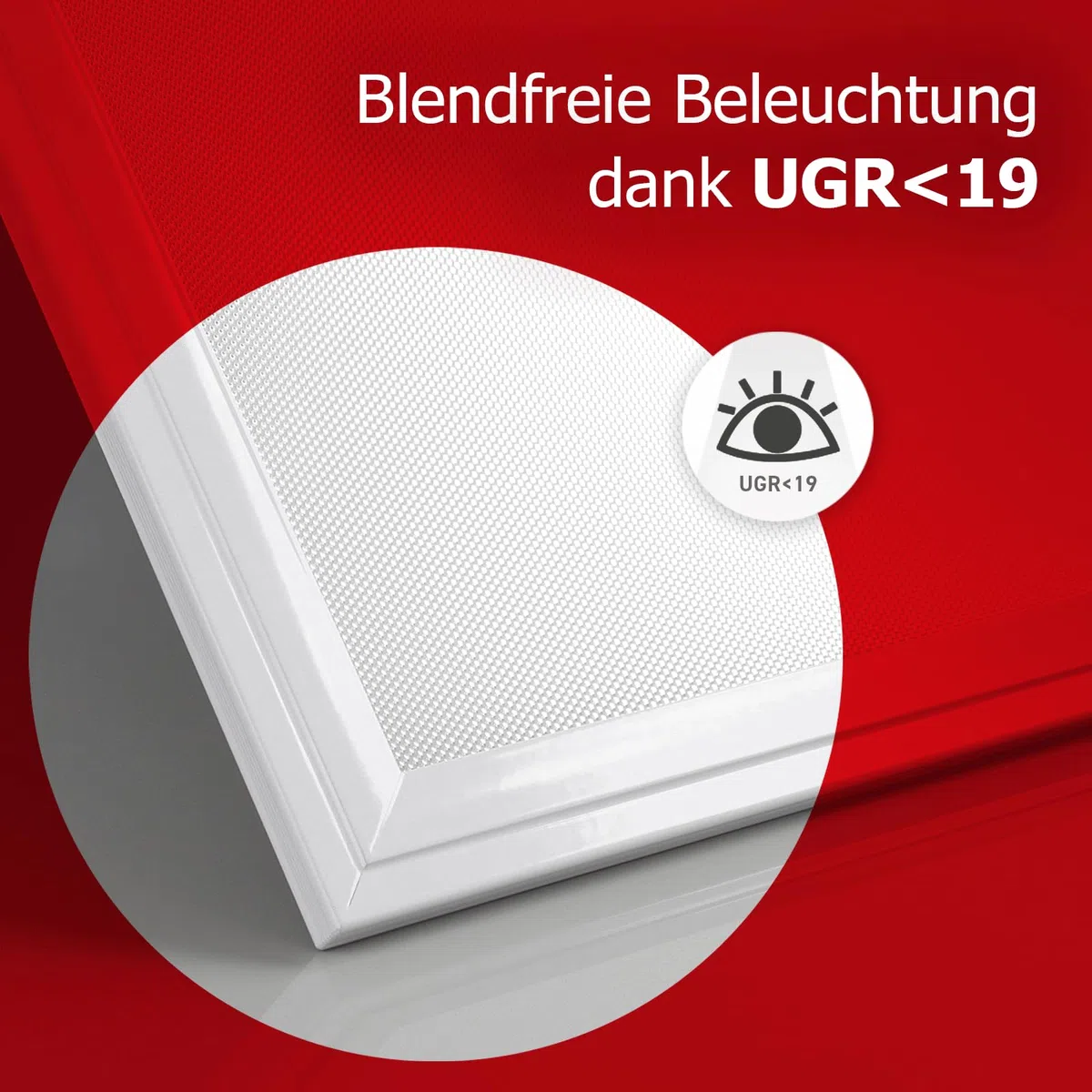 10x LED Panel 62x62cm 4000K Neutralweiß 36W UGR19 blendarm