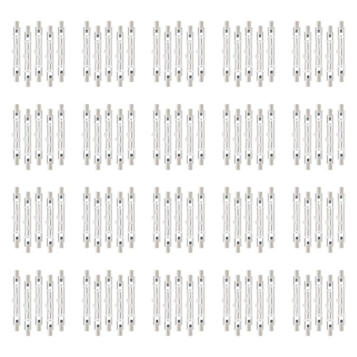 100Er-Pack R7S 118 mm 300 W 230 V, R7S Halogen-Linear-GlüHlampe, Dimmbare Halogenlampe für Bauarbeiten, Landschaftsbeleuchtung